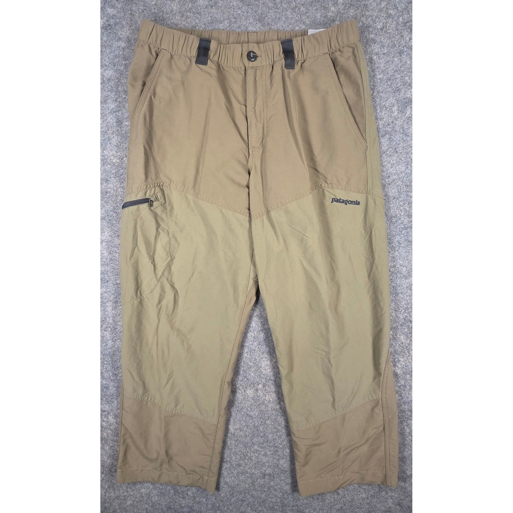 Patagonia Worn Wear Mens Medium Khaki Hiking Pants Guidewater Capri Crop